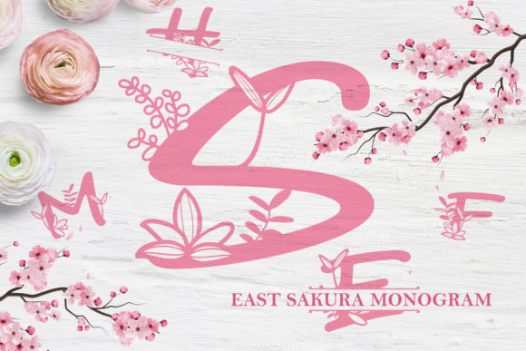 East Sakura Monogram: A Delicate Script Font for Editorial Design