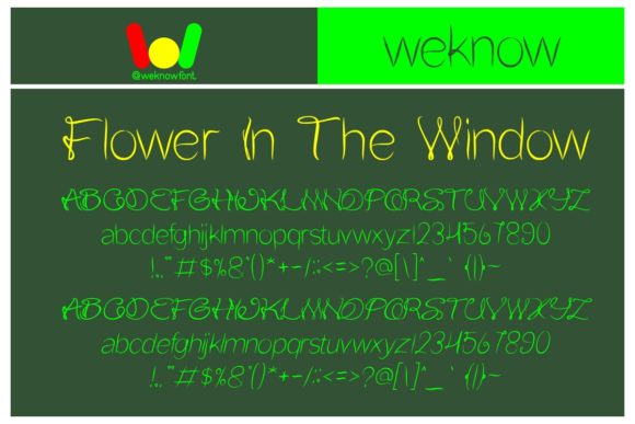Flower in the Window: A Delicate Script Font for Makers