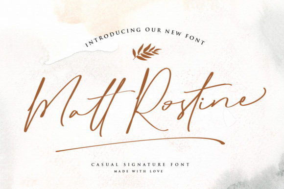 Matt Rostine: A Charming Script Font for Editorial Design