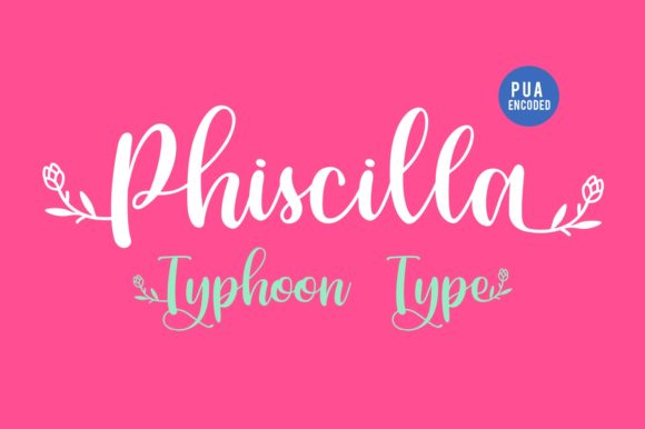 Phiscilla: A Flowing Handwritten Font for Elegant Branding