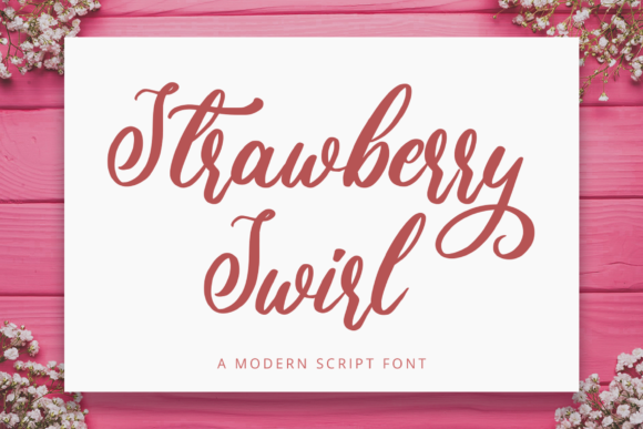 Strawberry Swirl: A Timeless Handwritten Font for Makers